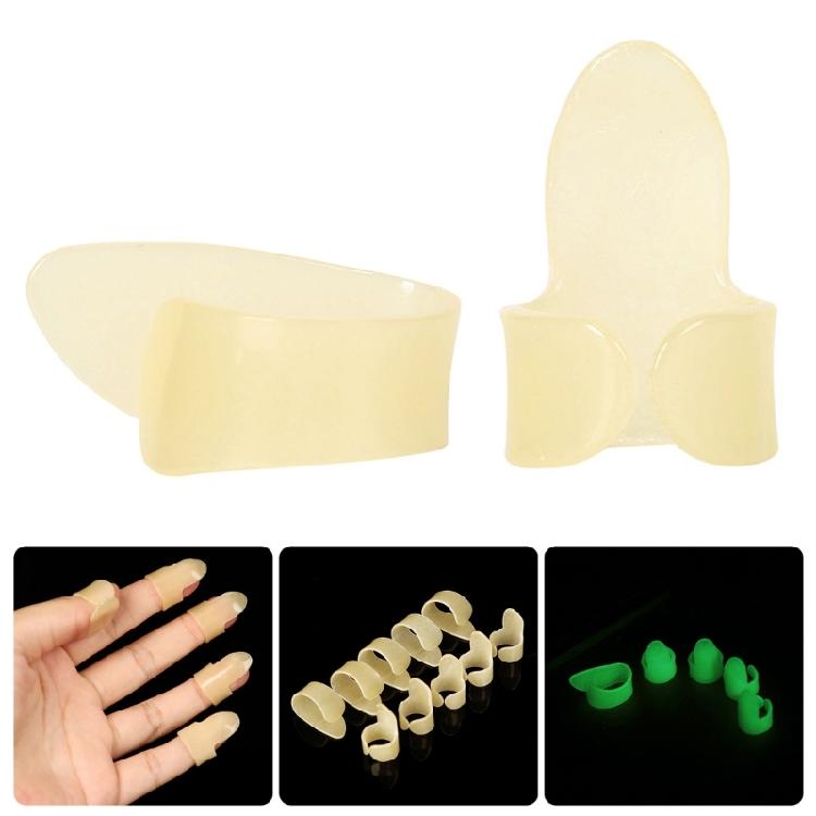 Comfortable Fit Thumb or Finger Glow Picks Ergonomic Shape Design Glowing Guitar Ukulele Picks Reduced Hand Fatigues