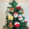 Christmas Plush Ornament Cute Santa Snowman Reindeer Doll Pendant Soft Fluffy Mini Hanging Decor For Xmas Tree Holiday Gifts