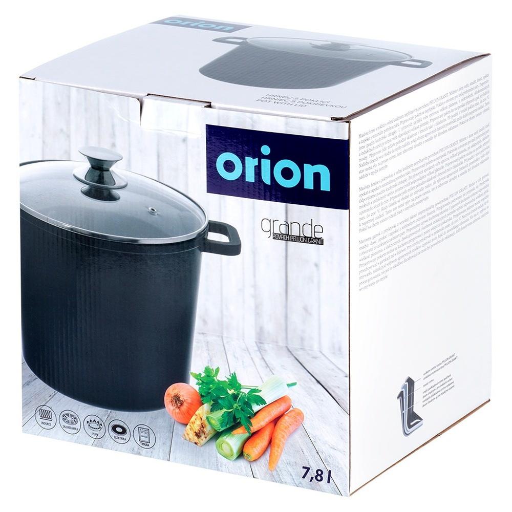 Granittopf mit Glasdeckel, hoch, GRANDE, 7,6 l