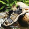 Sommer reine handgemachte Rindsleder Mesh atmungsaktive Sandalen lässige Hausschuhe Mode Hausschuhe bequem wasserdicht