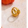 Eetit Size 678 Stainless Steel Double-Layer Cubic Zirconia Cast Ring Rust Proof High Quality Golden Finger Daily Jewelry Gift