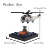 Space Apollo Rescue Mission Helicopter Building Block Saturn V Spacecraft Vehicle Brick Model DIY Toy Gift for Kids Adults