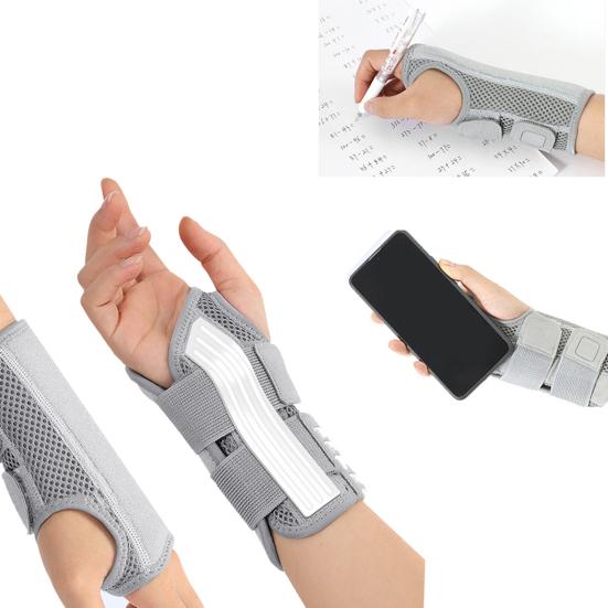 Wrist Brace Support with 2 Straps for Men Women Adjustable Wrist Splint Stabilizer for Tendinitis Arthritis Carpal Tunnel Pain Relief