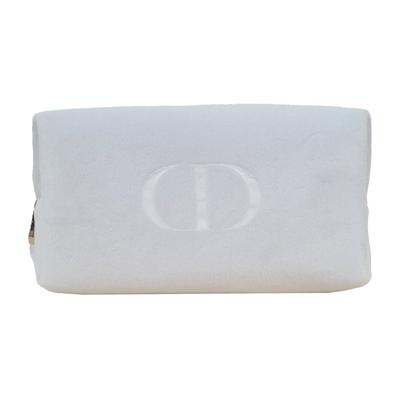 Bolsa de Cosméticos de Terciopelo Blanco Bolsa de Maquillaje Portátil