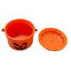 Halloween Trick or Treat Buckets with Handle Portable Plastic Candy Holder Small Pumpkin Pail for Children Halloween Party Supplies