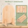 Wooden Pegboard Display Stand Jewelry Rack Space Saving Keyring Holder Organizer for Countertop