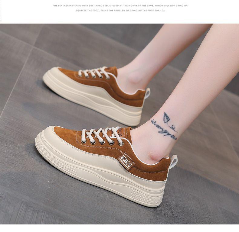 Retro Bílé Dámské Jarní/Podzimní Ležérní Boty | Všestranné Ploché Sportovní Tenisky