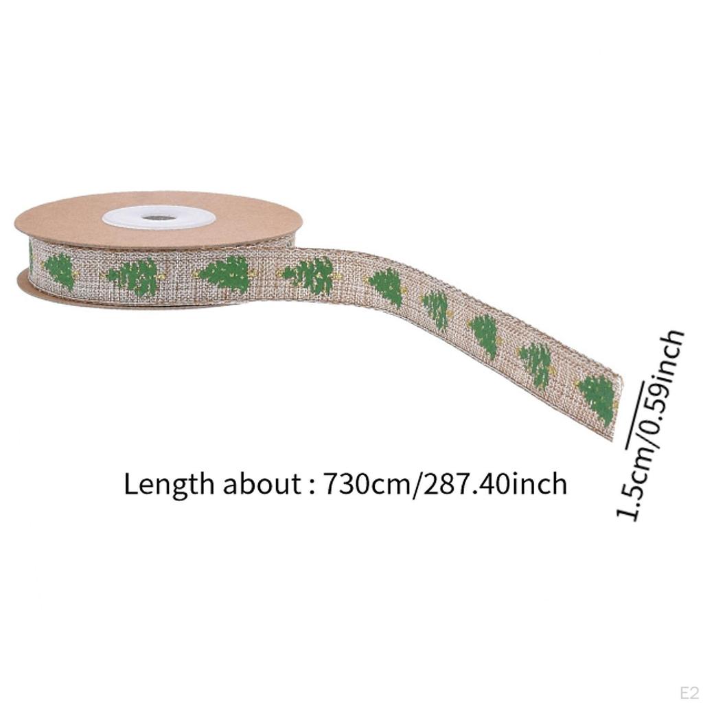 8 Meters Christmas Decorative Ribbon, 1 Roll Decoration for Home Party