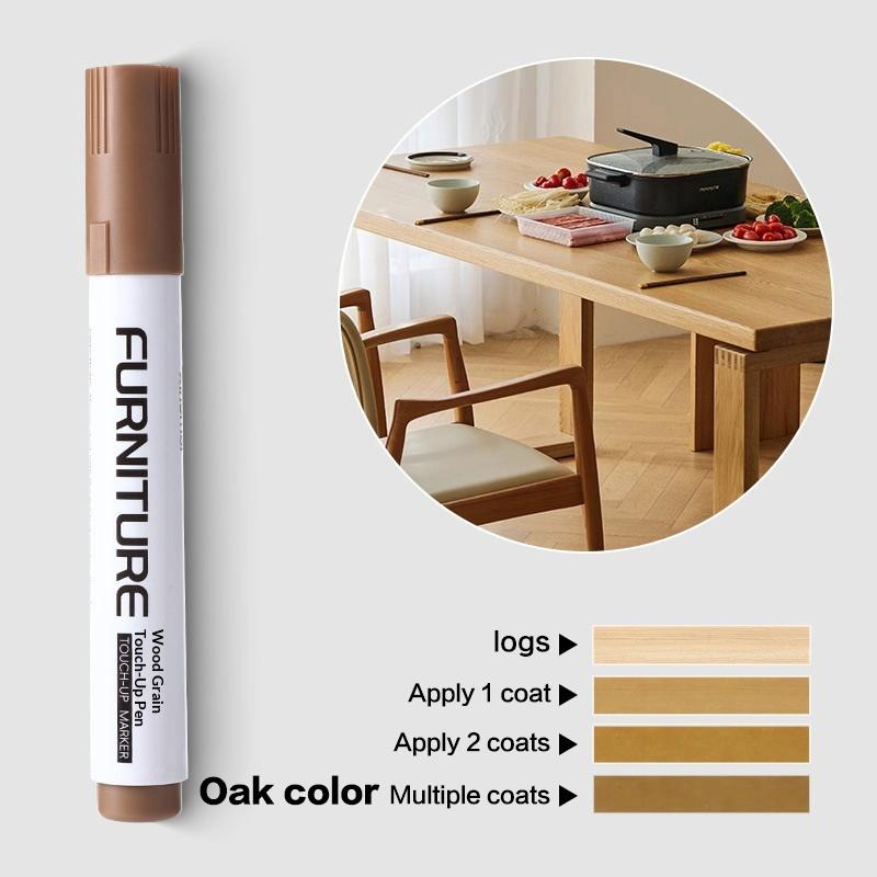 Wood Composite Grain Paint Furniture Touch-Up Markers Pens Wood Floor,Furniture,Scratch Coloring Repair Paint Pens