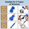 12-Piece Watch Repair Kit: Case Opener, Repair Stand, Fixing Stand, Rear Cover Tool Combination Set.
