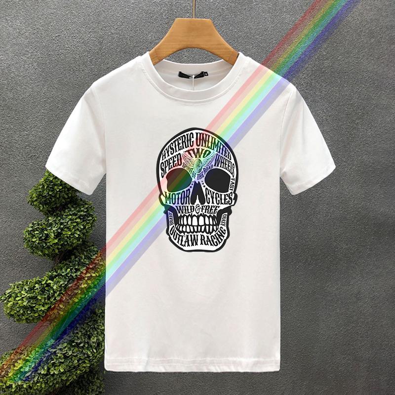 2025  New Men's 100% Pure Cotton Summer Loose Fitting Oversized Paris Print Casual Slim Fit Round Neck Short Sleeved T-shirt Top