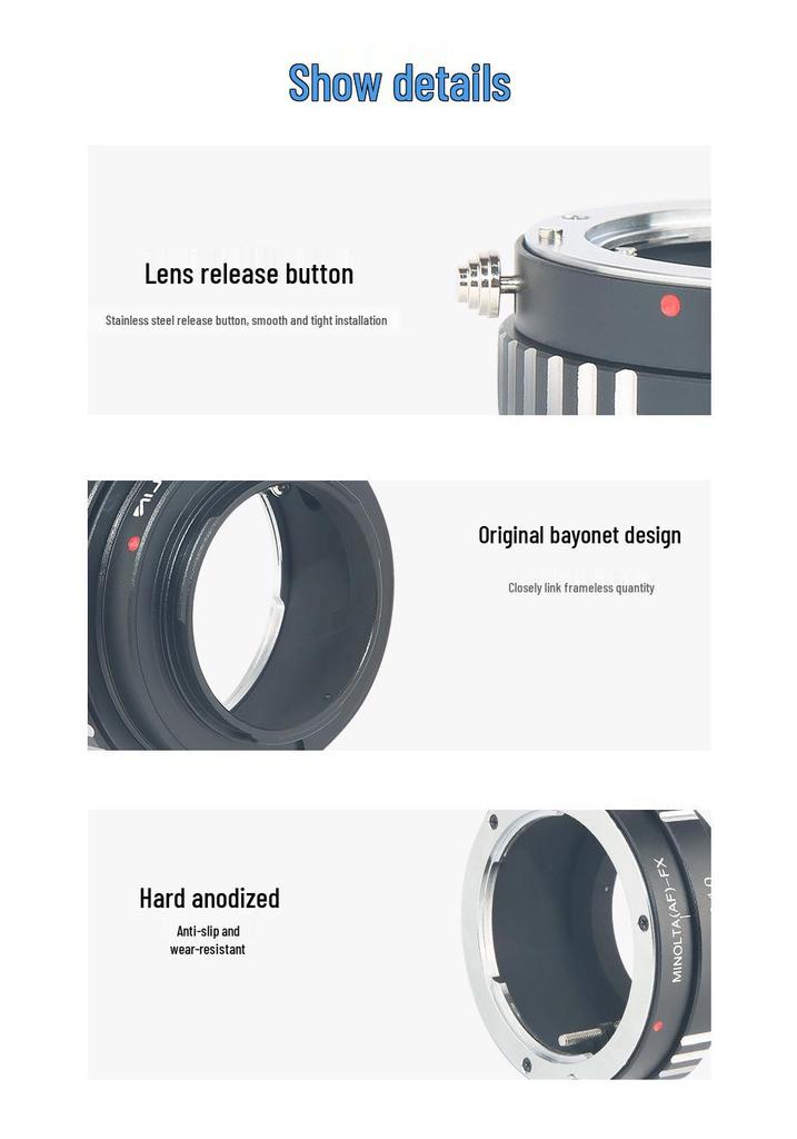 AF-FX Lens Adapter for Sony AF Minolta MA Lenses To Fujifilm X-Series Cameras
