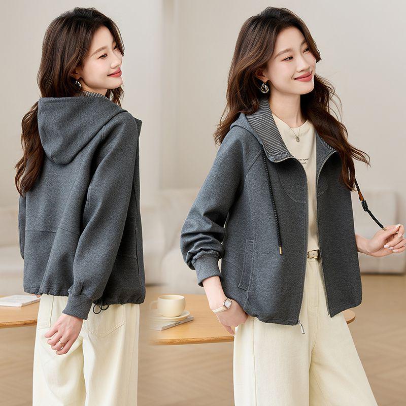 Spring Casual Niche Hooded Sweatshirt Jacket