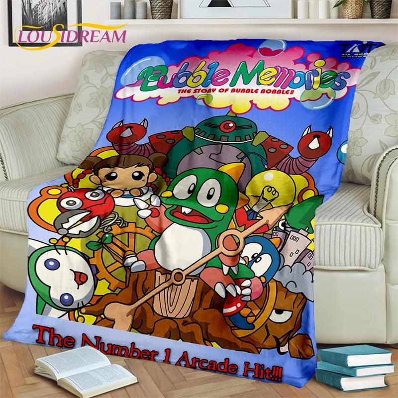 Cartoon Bubble Bobble Game Gamer 3D Blanket,Soft Throw Blanket for Home Bedroom Bed Sofa Picnic Travel Office Cover Blanket Kids
