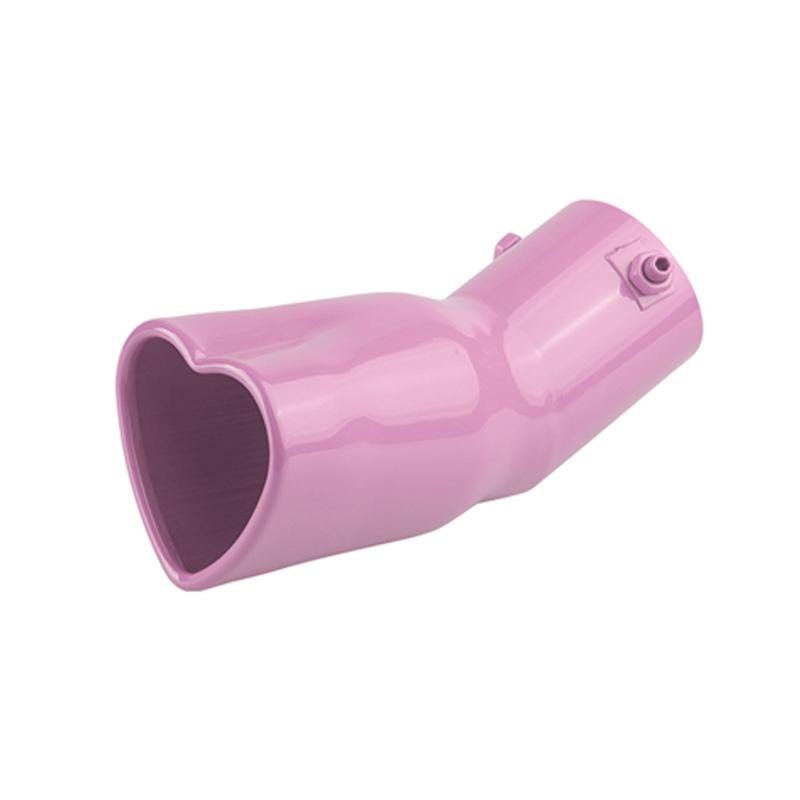 1 sztuka Uniwersalna Stal Nierdzewna Kształt Serca Gięta Rura Końcówka Wydechu 63mm/2.5'' Końcówki Tłumika Samochodowego Modyfikacja