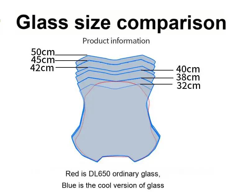 For Suzuki DL650 Modified Heightened Windshield Front Cool Race Windshield Motorcycle Windshield Thickened Deflector Accessories