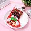 Grote Capaciteit Kerst Gebreide Sokken Geborduurde Streep Kerstsokken Kat Klauw Opknoping Ornamenten Kerstboom Hanger