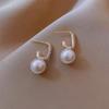 Elegant Imitation Pearl Drop Earrings For Women Shiny Rhinestone Exquisite Studs Wedding Party Jewelry Gifts