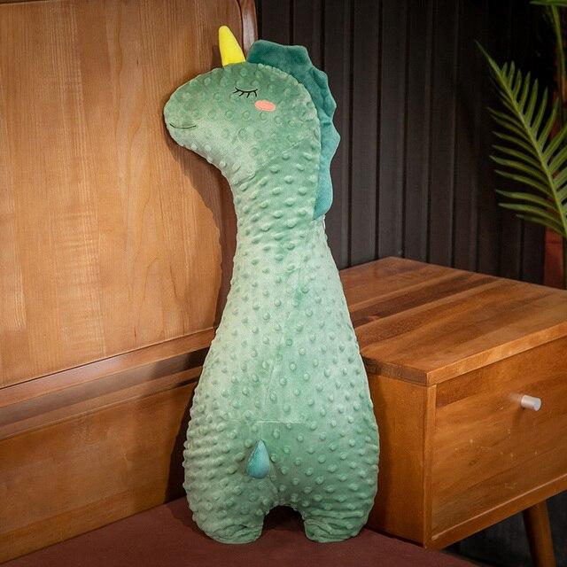 Lovely Duck Goose Dinosaur Plush Toys Cute Animal Long Pillow Stuffed Soft Sleeping Cushion for Children Kids Gift