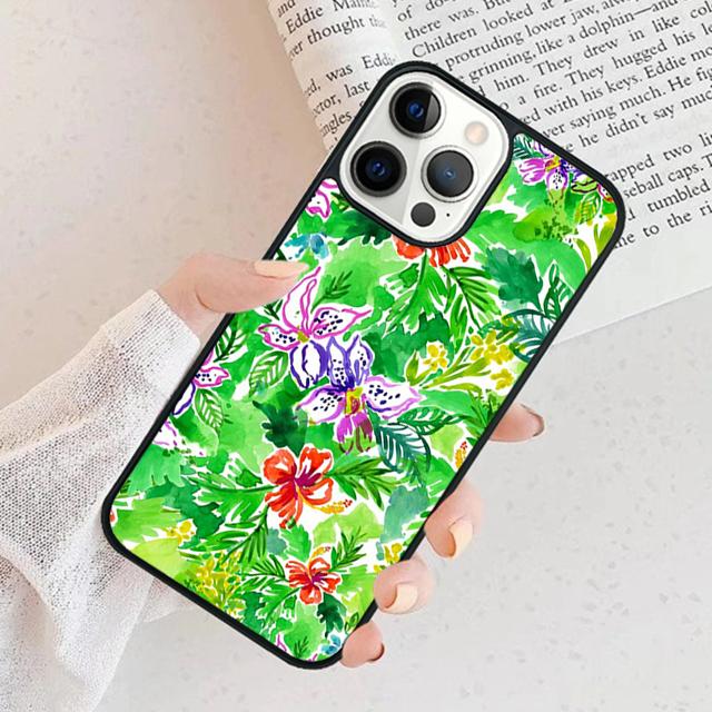 Tropisches Aloha-Hibiskusmuster Handyhülle Cover Für iPhone 17 Air 16 15 11 13 14 Pro Max 12 Plus Max Fundas