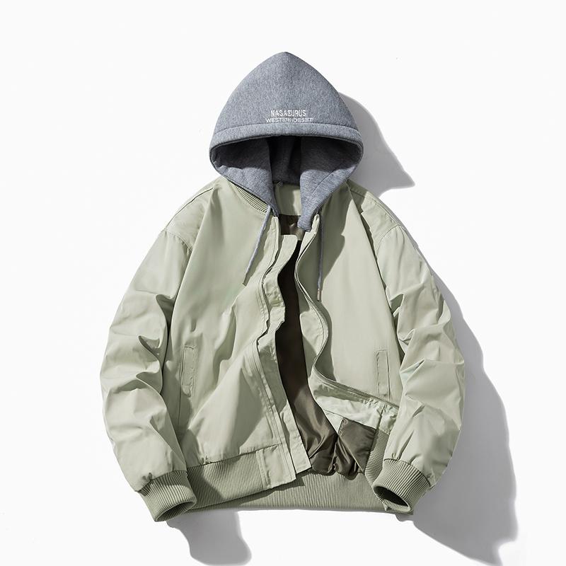 

Модные осенние куртки-бомберы для мужчин, верхняя одежда, повседневные короткие пальто с капюшоном 3XL