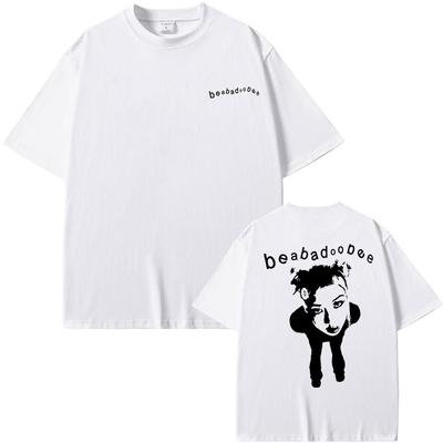 Singer Beabadoobee Double Sided Print Tshirt Men Women Fashion Casual Oversized T-shirts Streetwear Male Cotton T Shirt Fan Gift