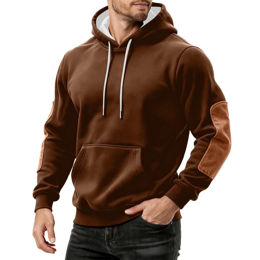 Men's Solid Color Sweatshirt Hoodie Men's Sports Large Size Casual Sweatshirt