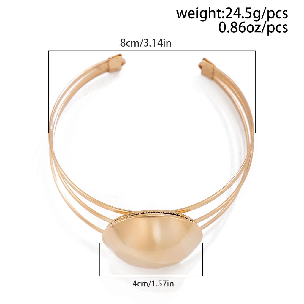 Personalised Minimalist Triple Bread Arm Bracelet Minimalist Open Arm Bracelet Armband Female