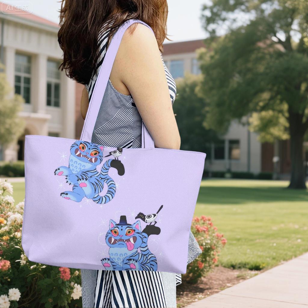 Group One-shoulder Leather Bag Tote Bag One-shoulder Bag PU Large Capacity  Cartoon