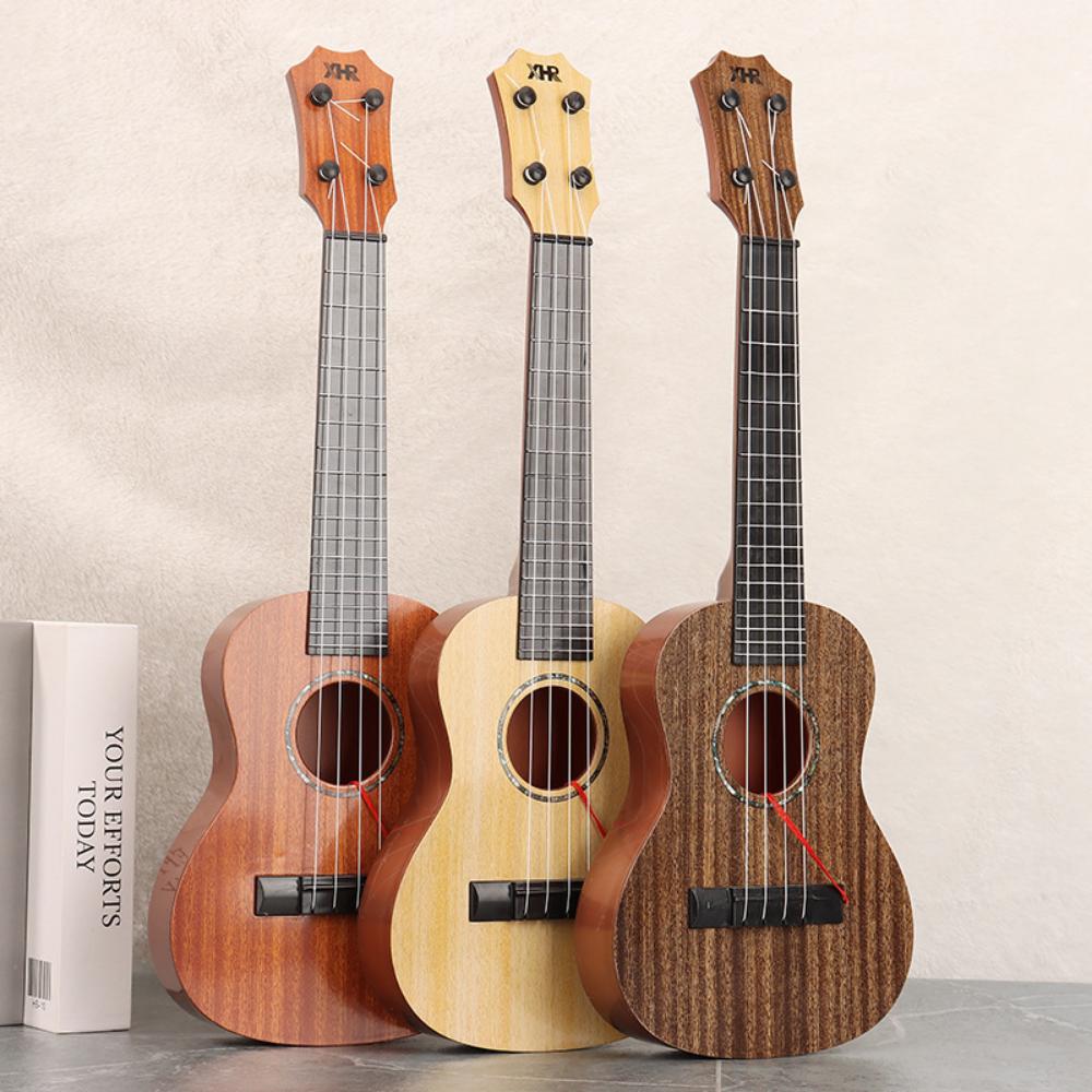 4 Strings Simulation Ukulele Toy Adjustable String Knob Small Guitar Toy Outdoor Games
