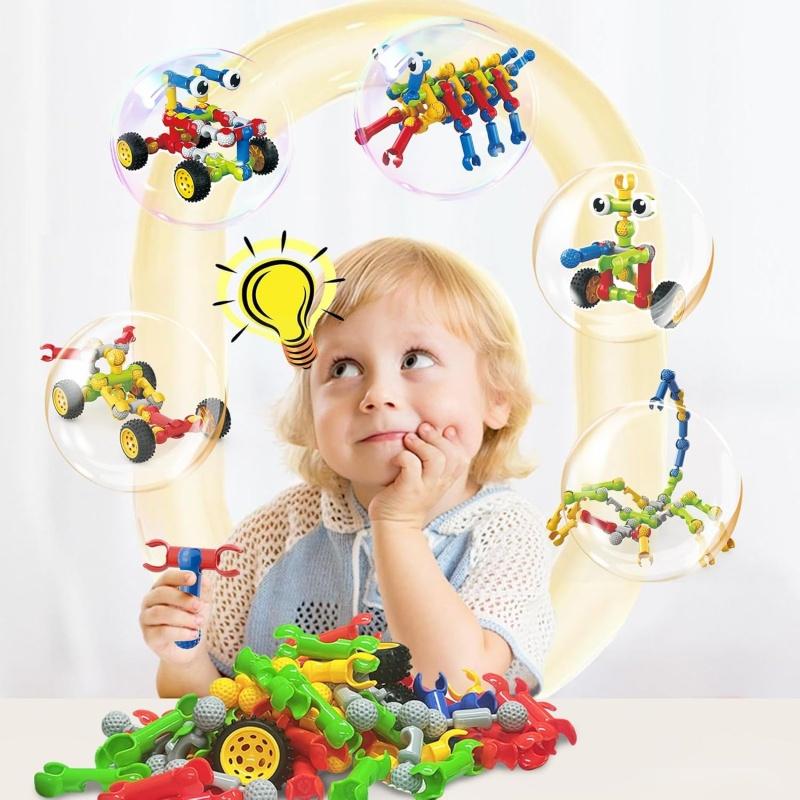STEM Bausteine DIY Skelett Gelenk Bausteine Stecken Einfügungsblöcke Ziegel Lernspielzeug für Kinder Geschenk