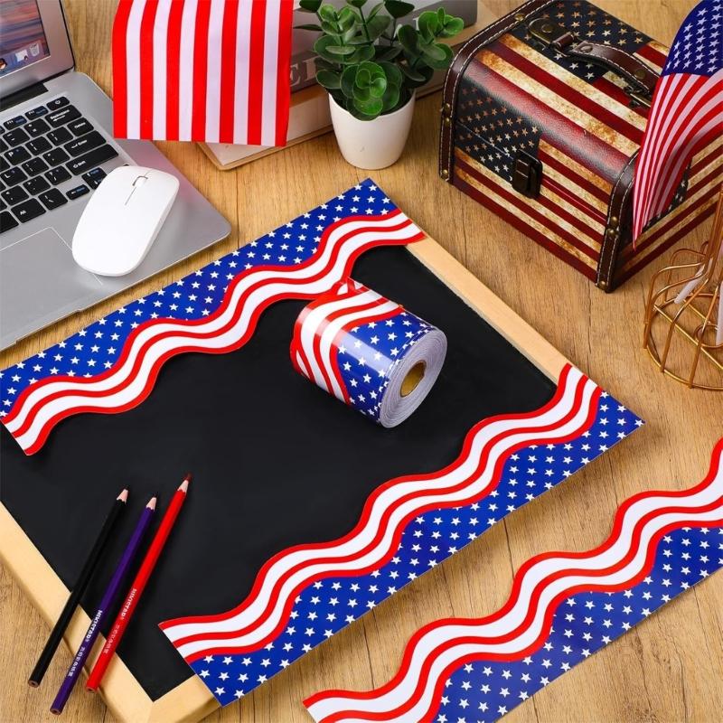 Independence Day Bulletin Border Trim 4th of July Bulletin Board Borders Border Sticker Bulletin Board Decorations