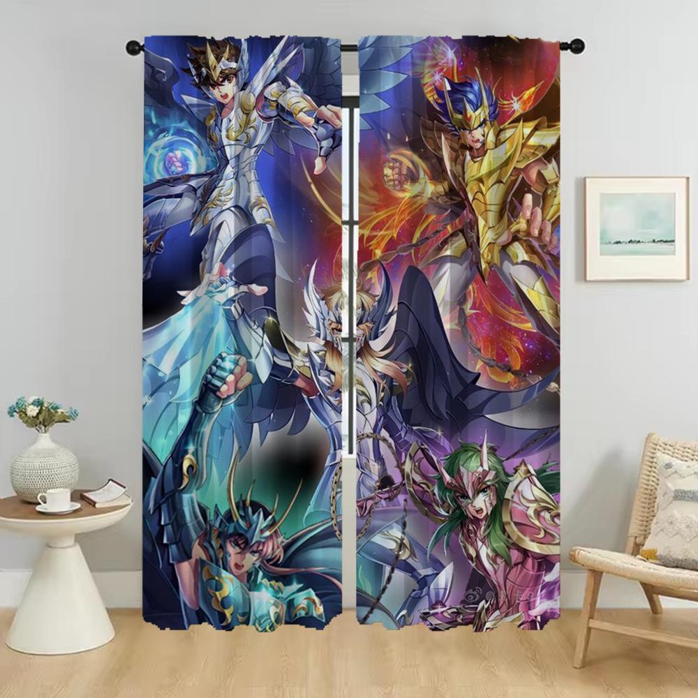

Saint Saints Window Curtain for Room 2 Panel Elegant Room Curtains Home Interior Curtains Partition Tulle for Bedroom Shades W50xH70cmx2pcs-CL