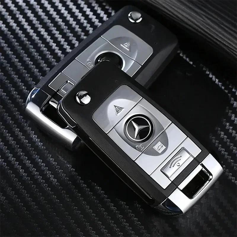 C200 E200 Dla Mercedes Benz 14mm Naklejki z Godłem Kluczyka Samochodowego Akcesoria Dla Mercedes Benz AMG E S C A B Klasa GLE GLS CLS GLC CLA G