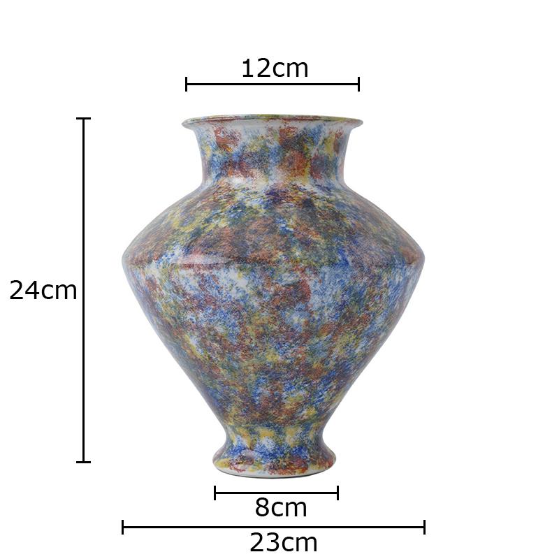 

Oil Painting Painted Ceramic Vase Table Decoration Artificial Flower Decorative Flowers Arrangement Room Aesthetic Decor