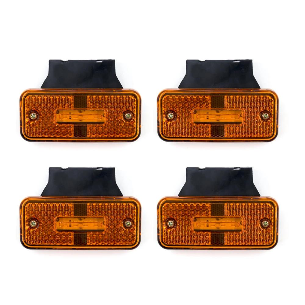 10/8/6/4pcs 12V 24V LED Side Marker Light Car External Lights Squarde Warning Tail Light Signal Lamp Auto Trailer Truck Lorry