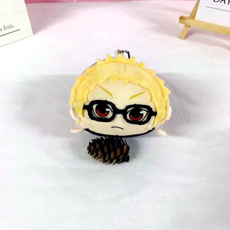Haikyuu Hinata Shoyo Tobio Kageyama Liggende Houding Dik Rond Zacht Pluche Poppetje Rugzak Hangende Sieraden Verjaardagscadeaus voor Vrienden