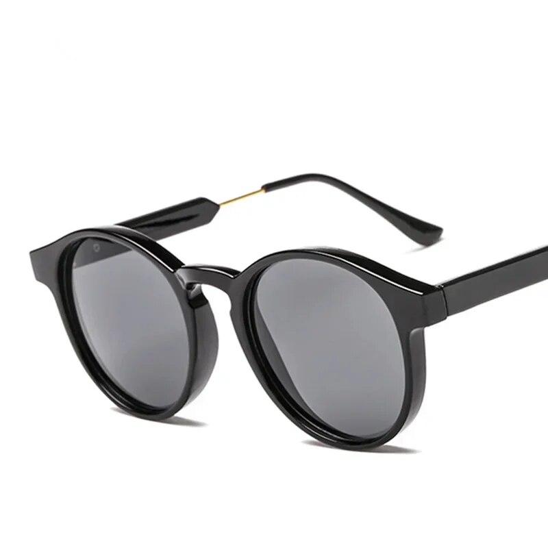 Retro Yuvarlak Güneş Gözlüğü Kadın Erkek Marka Tasarım Şeffaf Kadın güneş gözlüğü Erkekler Oculos De Sol Feminino Lunette Soleil
