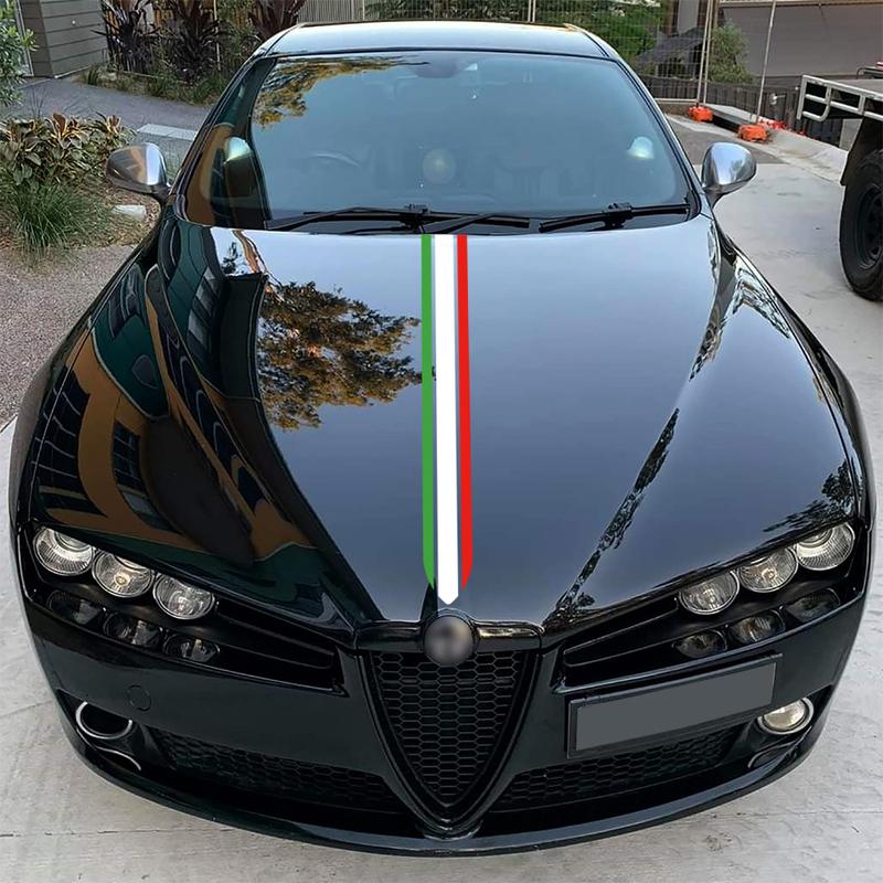 Car Hood Stripe Stickers For Alfa Romeo Giulia Giulietta 159 Giulia quadrifoglio Stelvio 4c 156 Brera Accessories Decor Decals