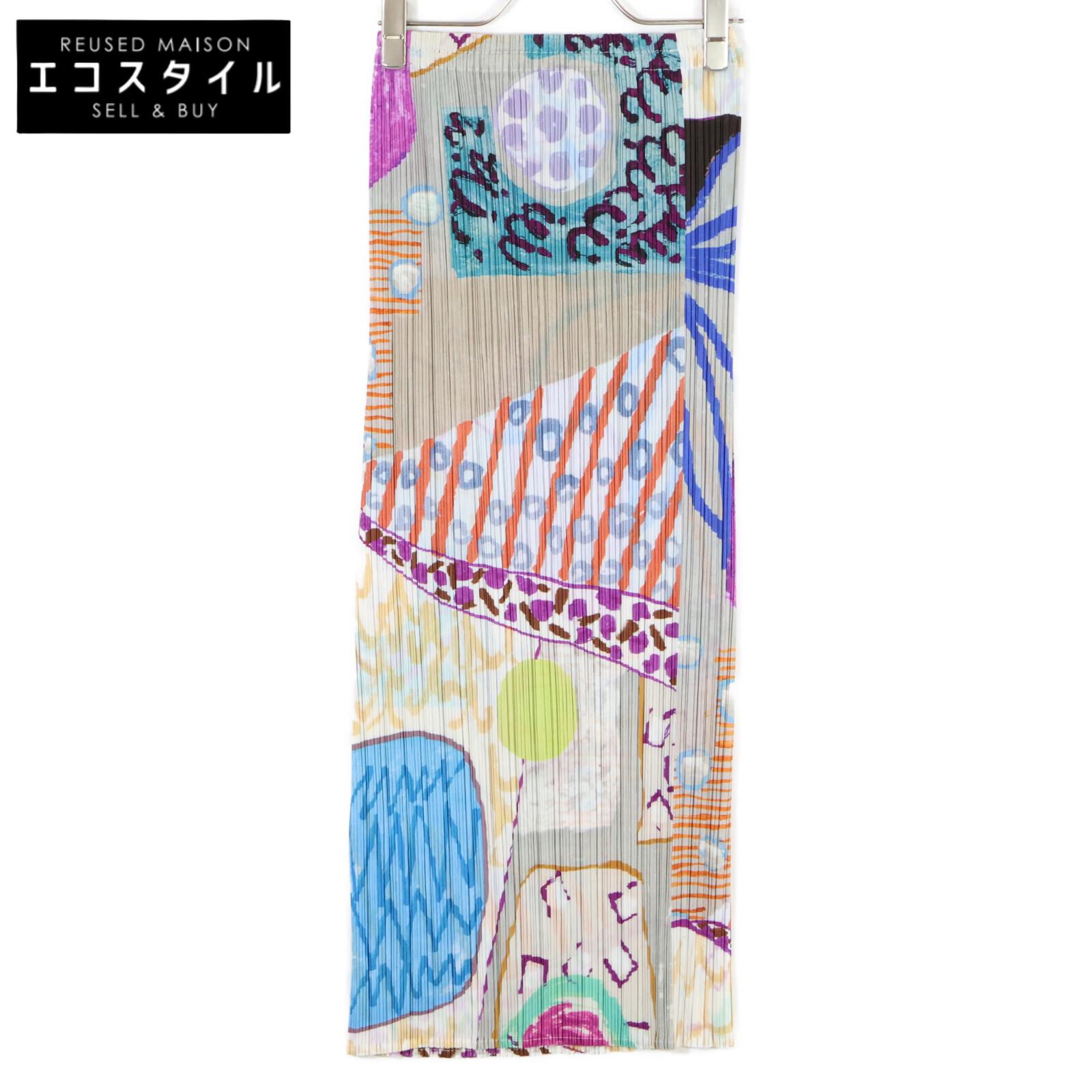 

PLEATS PLEASE PP12-JG411 Illustration Design Skirt skirt 1 multicolorUsed