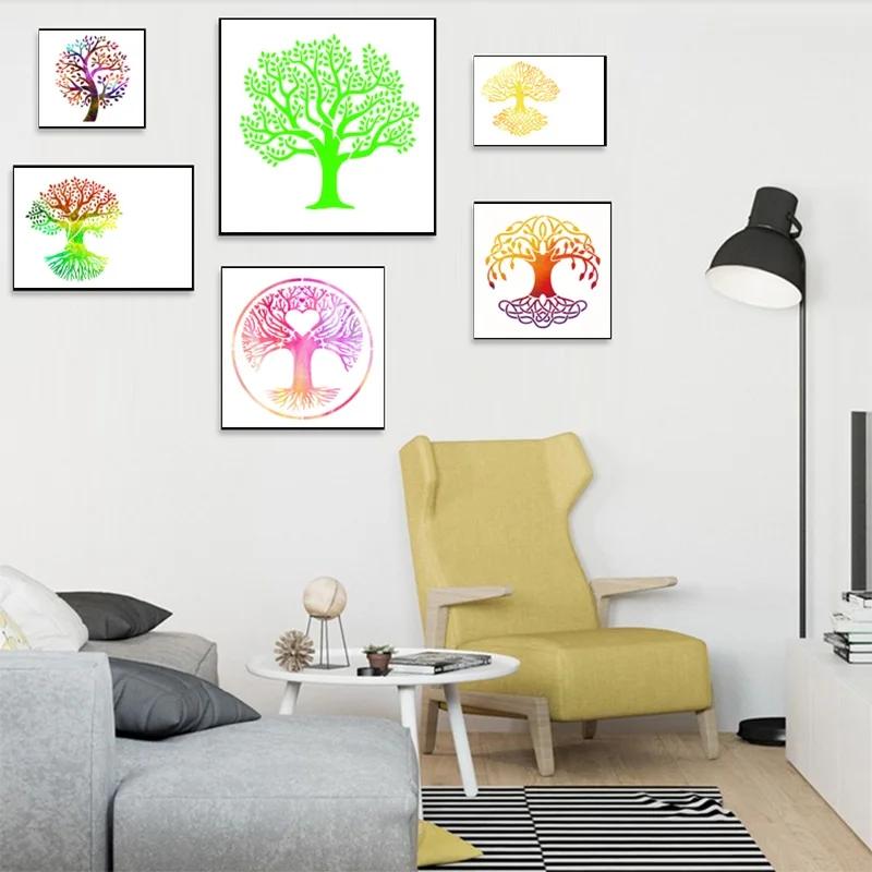 Tree Stencils Set Tree of Life Stencil for Painting On Wood Airbrush Natural Plants Small Palm Tree Drawing Templates