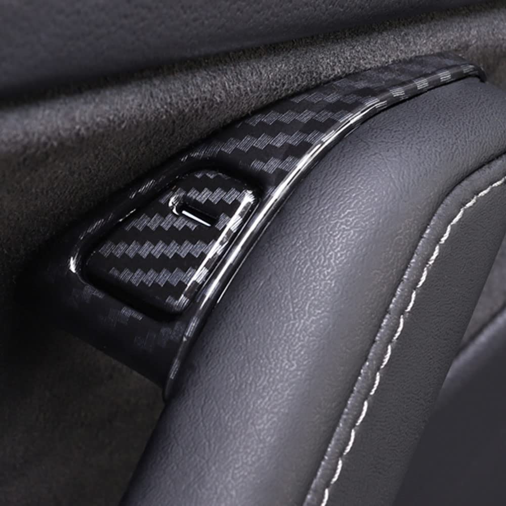 Carbon Fiber Interior Door Window Switch Panel Cover Trim Decoration Accessories For Tesla Model 3 2017-/Model Y -