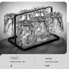 Retro Embossed Glacier Glass Drinking Cup