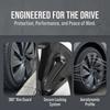 4PCS Hub Caps for Tesla Model Y Juniper 19 Inch Wheel Cover Performance Replacement Crossflow Hubcaps Full Rim Tire 2025 2026