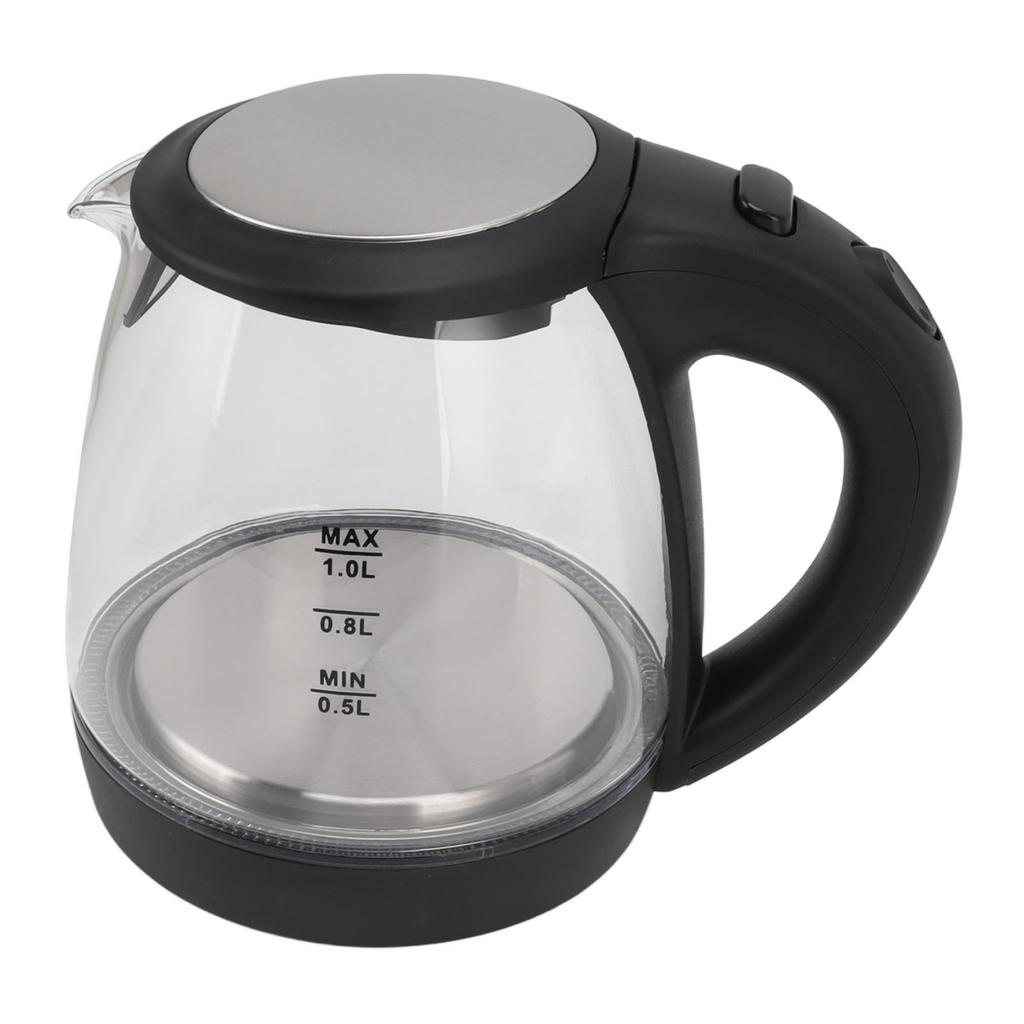 Electric Glass Kettle 2000W High Power 1L Large Capacity Automatic Power Off Blue Light Water Kettle