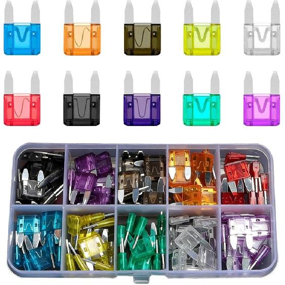 306PCS Car Fuse Assortment Kit, Standard and Mini and Micro Mix Vehicles Blade Fuses Kit Replacement, 2A 5A 7.5A 10A 15A 20A 25A 30A 35A, Universal