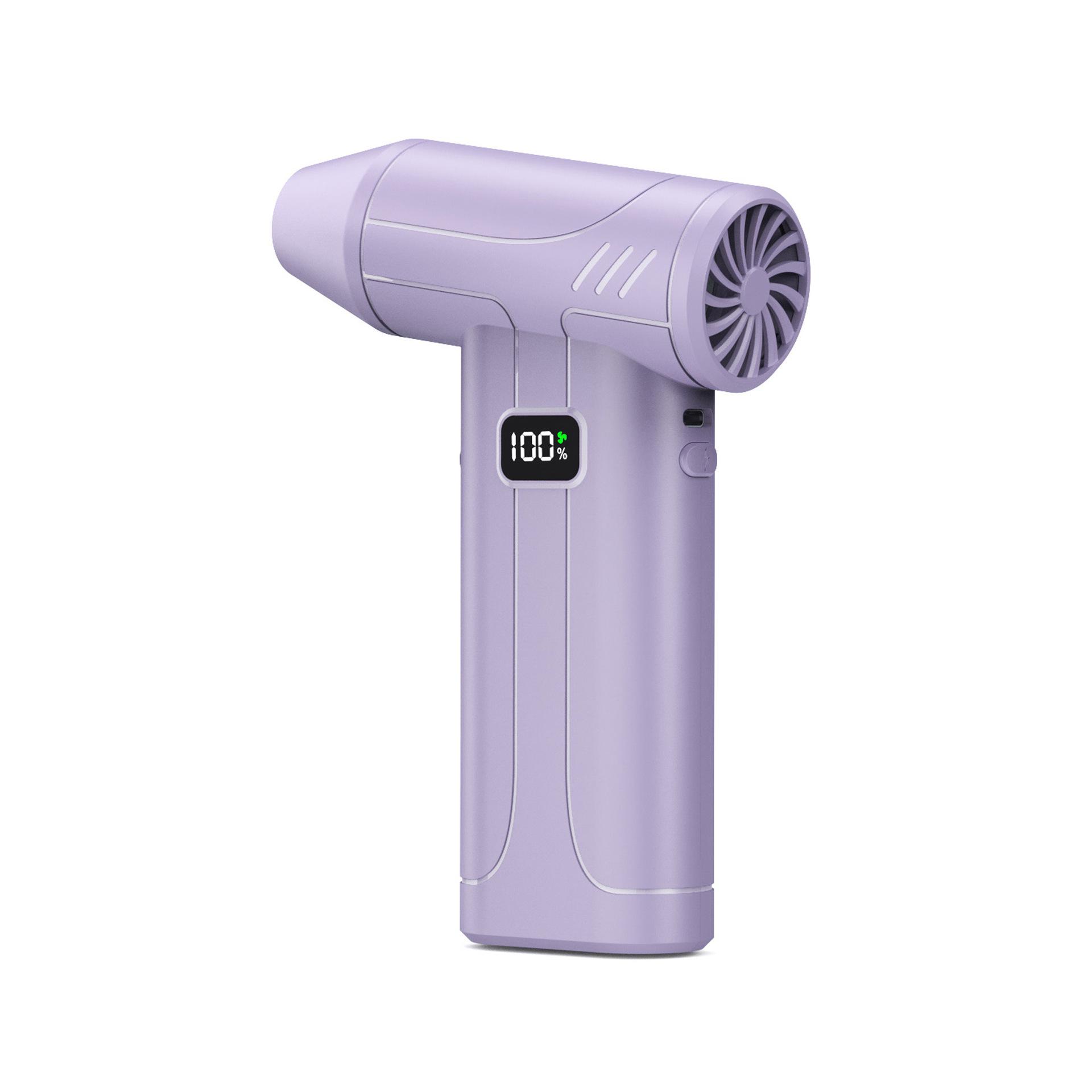 

2026 High-Power USB Rechargeable Portable Handheld Fan with 100,000 RPM for Strong Wind – Ideal for Outdoor Use 38*109*151mm лаванда фіолетовий колір