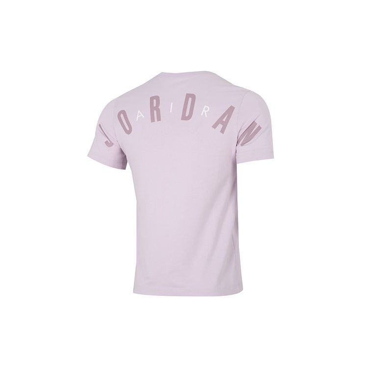 Air Jordan Logo Print Casual Crewneck Short Sleeve T-shirt Men Tops Lavender Light-Purple DM1463-530