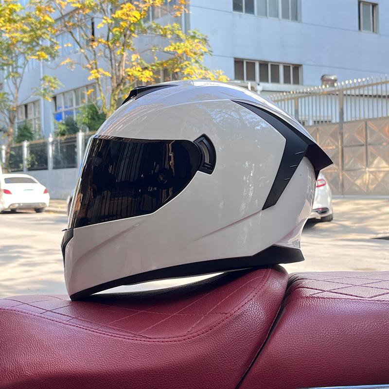 Motorcycle Helmet Casco Motorbike Capacete Seasons Street Touring Motorcycle Helmet RED Black Adult DOT
