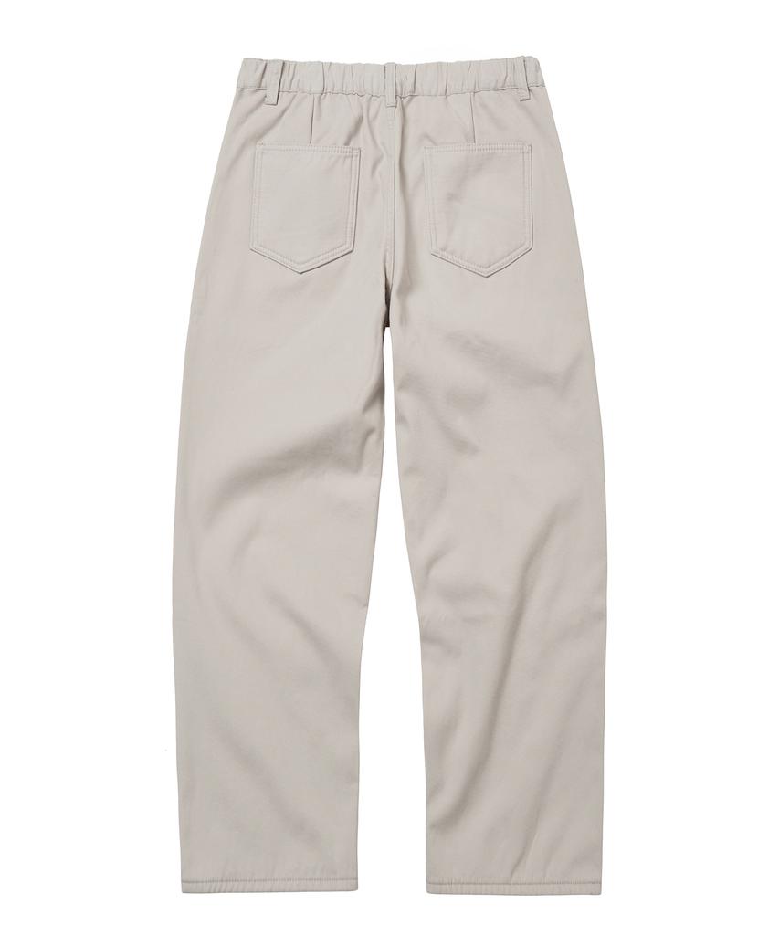LXT Brushed Cotton Back Elastic Semi-Wide Chino Pants [Cream]